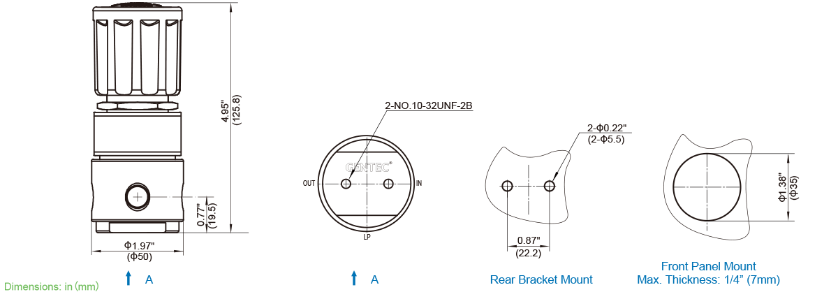 GENTEC R44 Series High Pressure Regulator